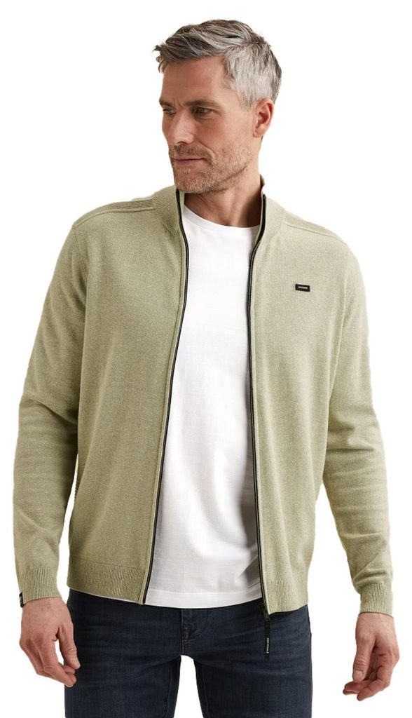 Beige grün Outdoor-Weste Vanguard normale Passform Baumwolle meliert