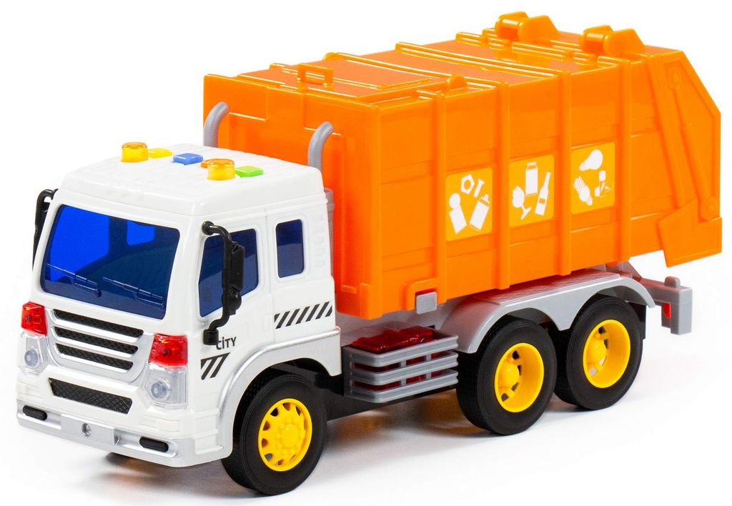 3J Multigo Stadtreinigung LKW-Set 4in1 mit Anhänger Spielfigur Müllwagen Kipper 