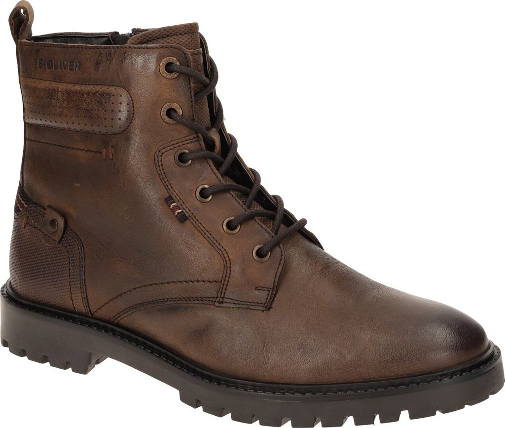s.Oliver Schnürstiefeletten Herren 31383537353731 Braun 44 EU