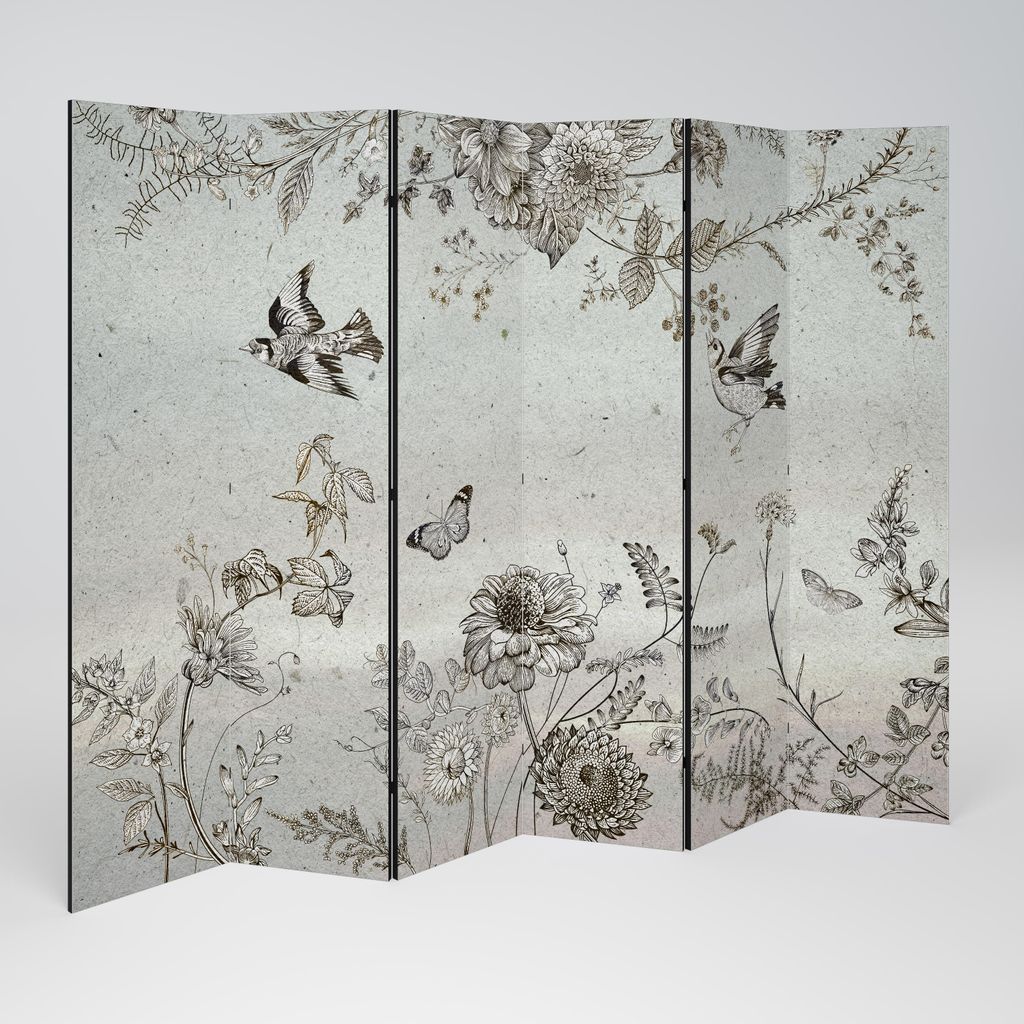 SpaceRebels Paravent Raumteiler - 6-teilig Raumtrenner, Druck 1-Seite - Raumtrenner - Trennwand Wohnung - Room Divider - Spanische Wand Deko Modern...