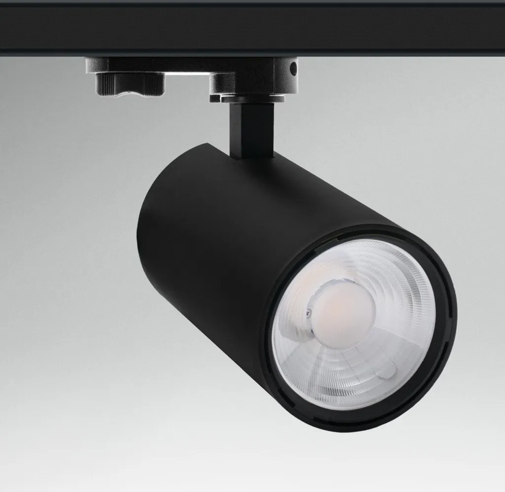 Spot sur rail noir pour salon et cuisine moderne éclairage chaleureux