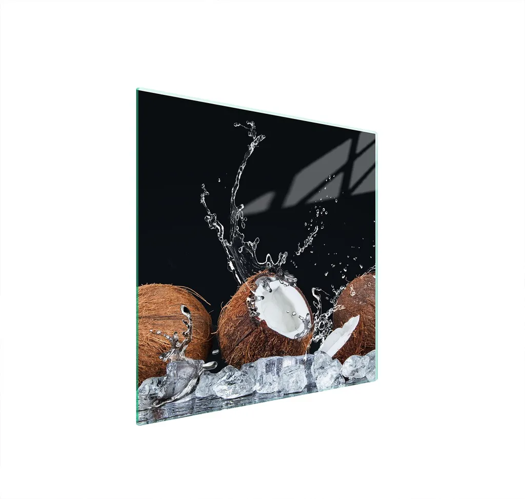 Copri Piano Cottura 50x52 Vetro Temperato Coconut - High Resistance