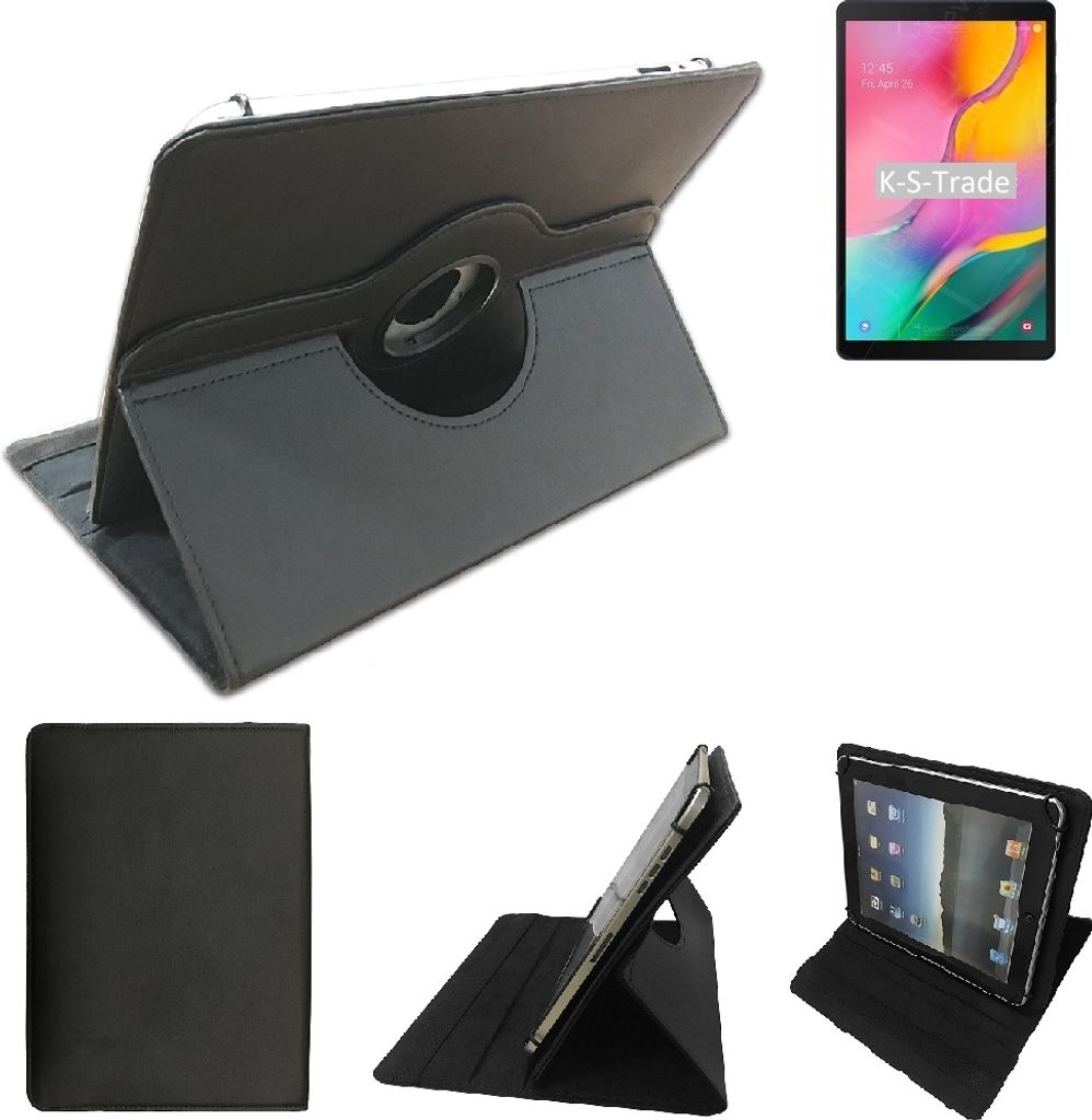 High quality kompatibel mit Samsung Galaxy Tab A 10.1 2019 LTE Schutz Hülle 360° Tablet Case Schutzhülle Flip Cover schwarz. Tablet Hülle drehbar