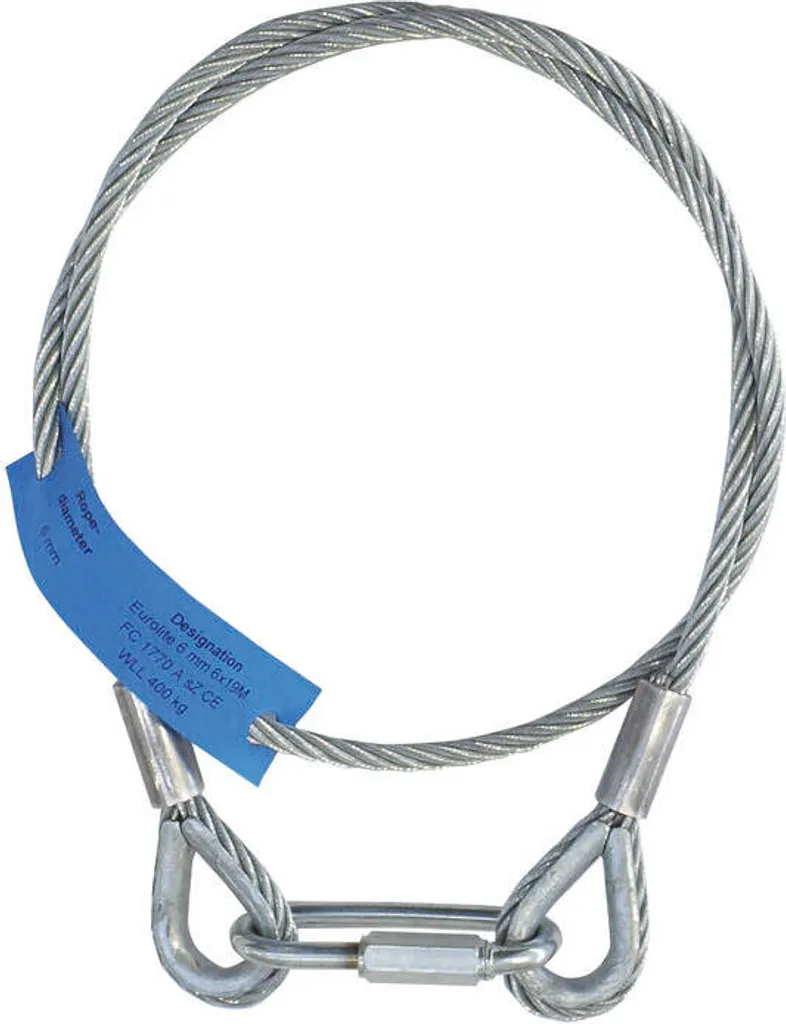 Corda di sicurezza AG-35FB 6x1000mm fino a 35kg