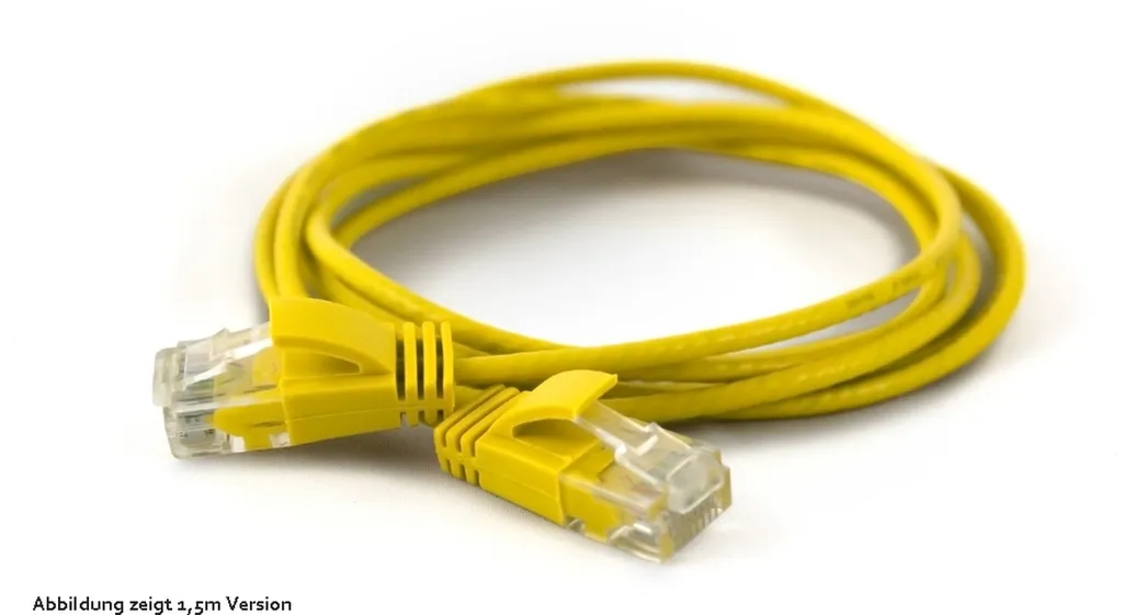 Cavo di Rete Wantec 7294 CAT6a 25m Giallo Slim 10Gbps UTP