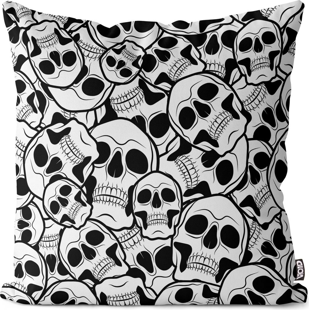 VOID Totenkopf Biker Skelett Kissenbezug Kissenhülle Sofakissen Kissen Deko Outdoor-Kissen Dekokissen
