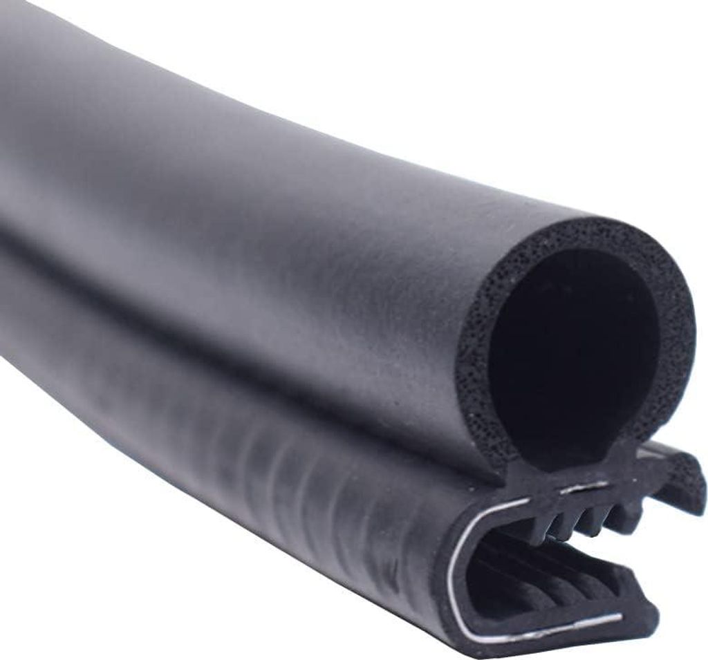 1 Meter Autodeurrandbeschermers U-förmige Randabdeckung - Gummidichtung - Schutzstreifen - Wetterstreifen mit Seitenlicht für Boot - Lieferwagen ...