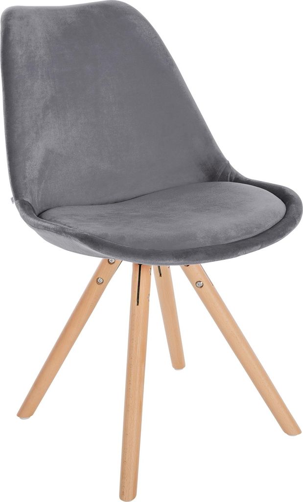 Stuhl HLO-CP99 Samt Rund grau