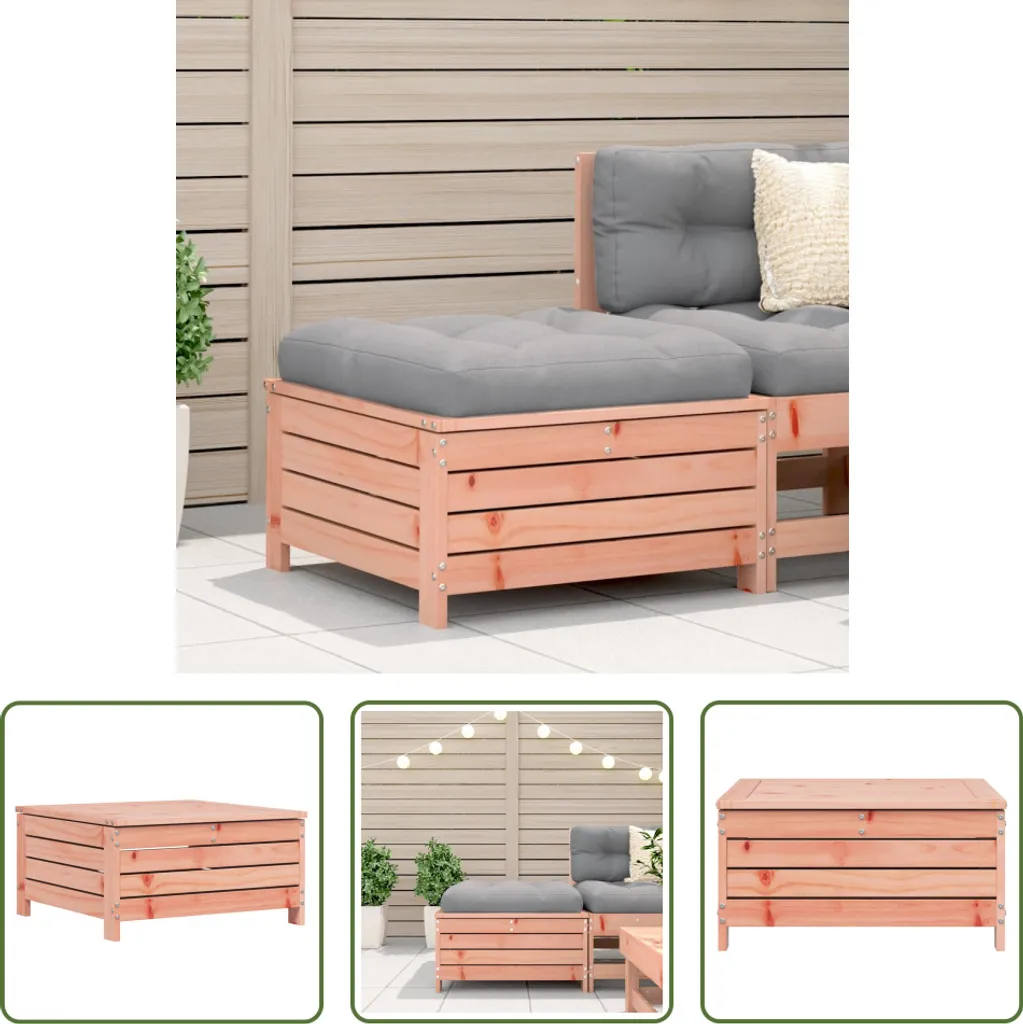 The Living Store Sgabello da giardino 62x63,5x32 cm Legno massiccio di abete Douglas