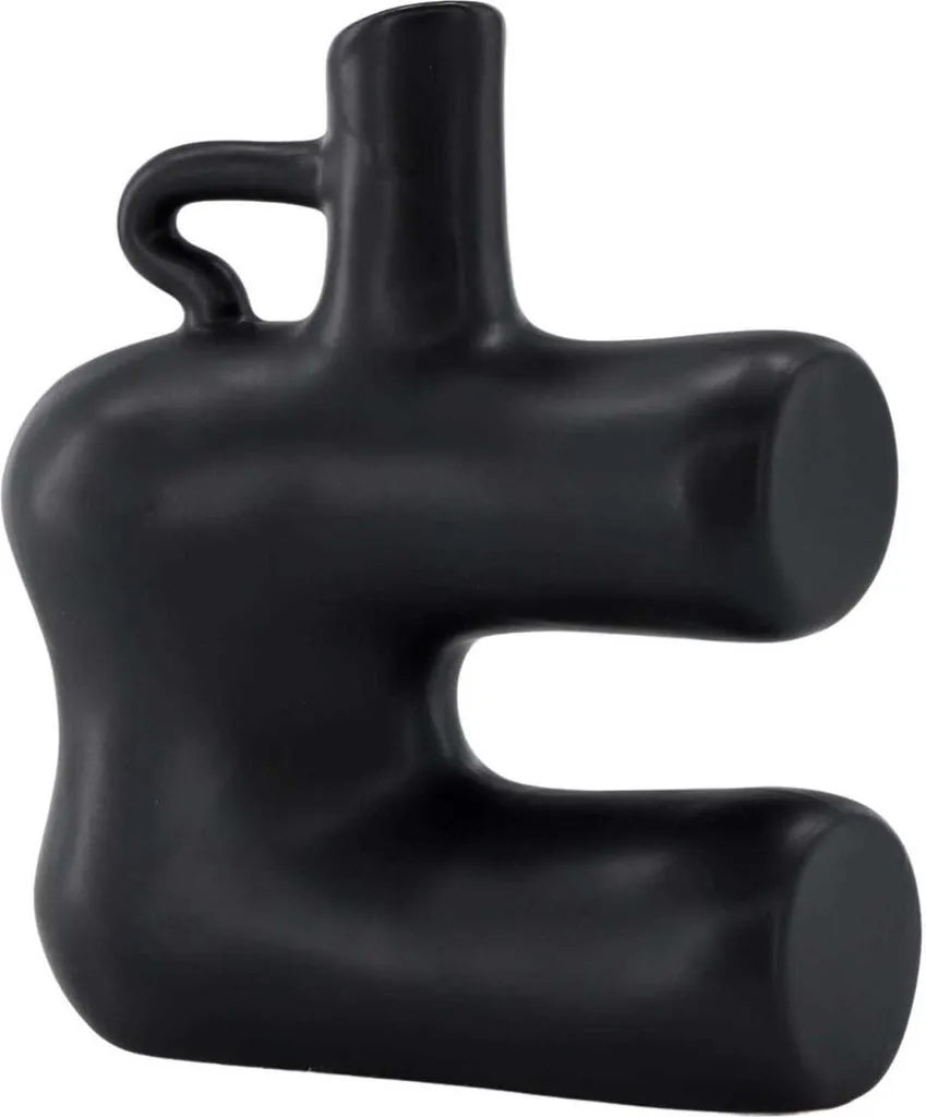 Vase en céramique noir mat Dity Venture Design pour salon contemporain
