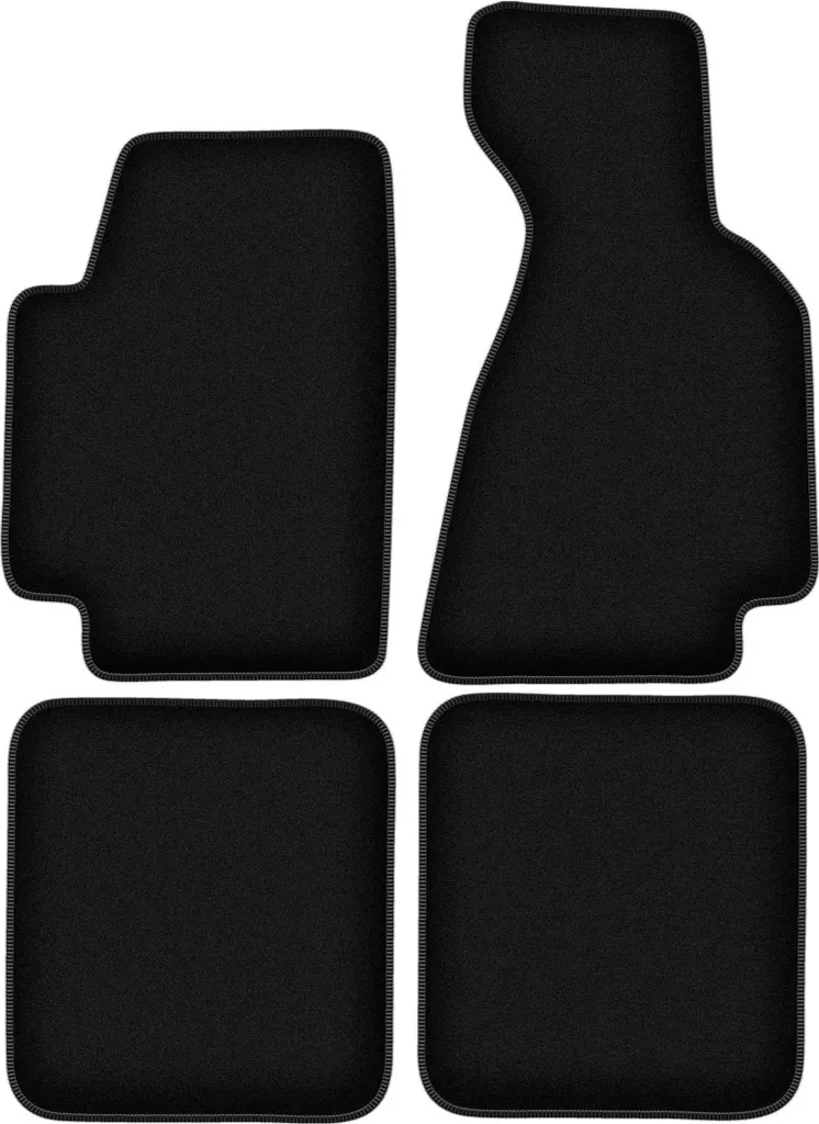 Tappetini Neri Audi 80 B5 Cabrio 1994-2000 - Velluto con Fissaggi