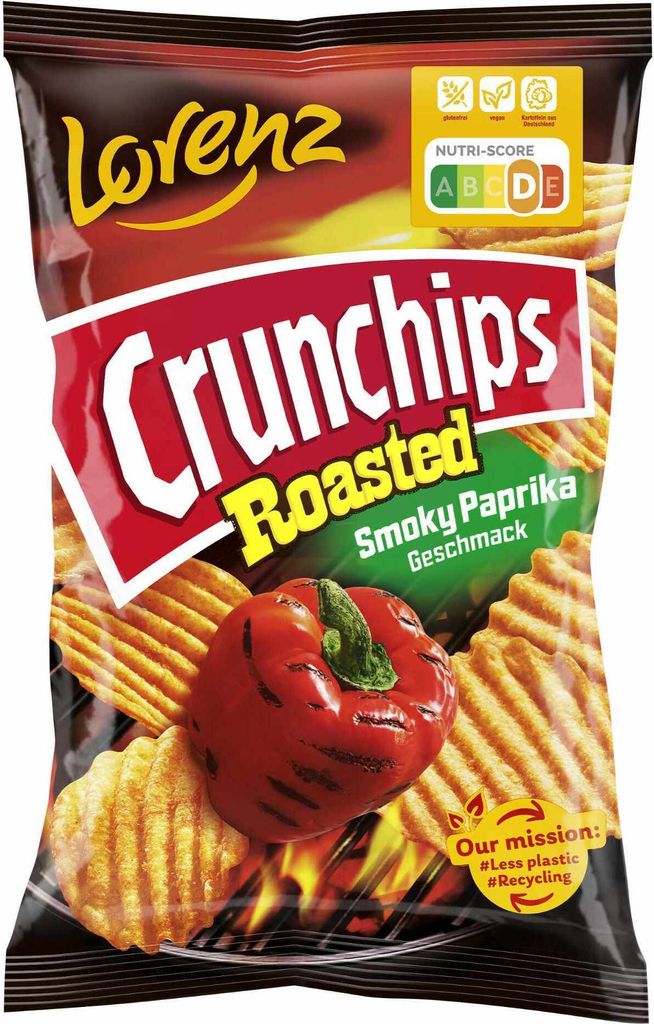 Crunchips Pieczone chipsy o smaku wędzonej papryki 110g Zdjęcie produktu 3