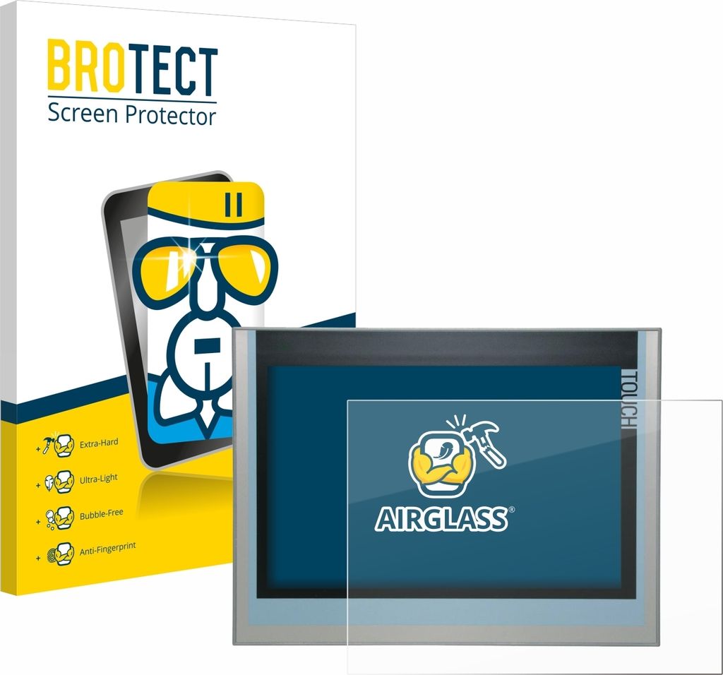 BROTECT Schutzglas für Siemens KTP700 Basic 2nd Generation Simatic HMI 6AV2124-6GJ00-0AX0 Schutzfolie Panzer Folie Glas Display Schutz klar