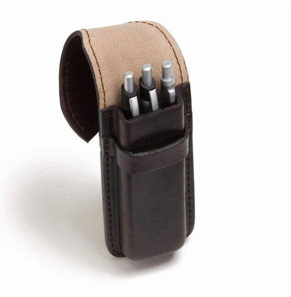 Lernpennenhalter für 3 Stifte - braun - ca. 16 x 2 x 55 cm
