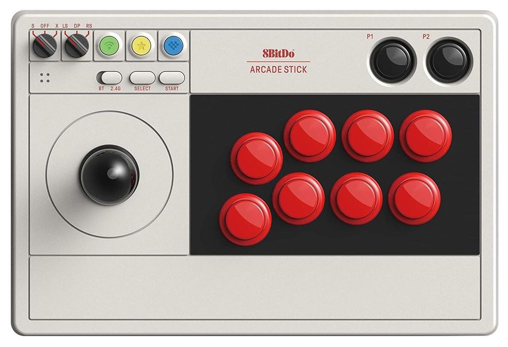 8Bitdo Arcade Stick Grey Bluetooth/USB Joystick Analogue / Image du produit 