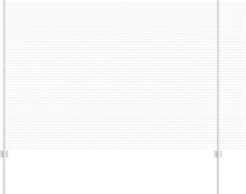 "Winteraktion" Zaun und Pfosten Silber 1.6 x 25 m Stahl - Metallzäune CC13043