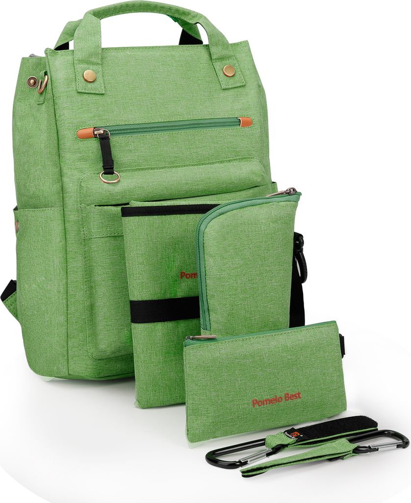 OKWISH Baby Wickelrucksack stylische Wickeltasche Rucksack mit Wickelunterlage multifunktional wasserabweisend Große Kapazität Rucksack für unte...