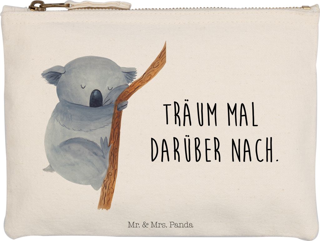 Mr. & Mrs. Panda Beauty Bag Koalabär Grösse XL Große - Weiß - Geschenk, pencil case, Schlafzimmer, schlafen, Mäppchen, Lustige Sprüche, Träu...