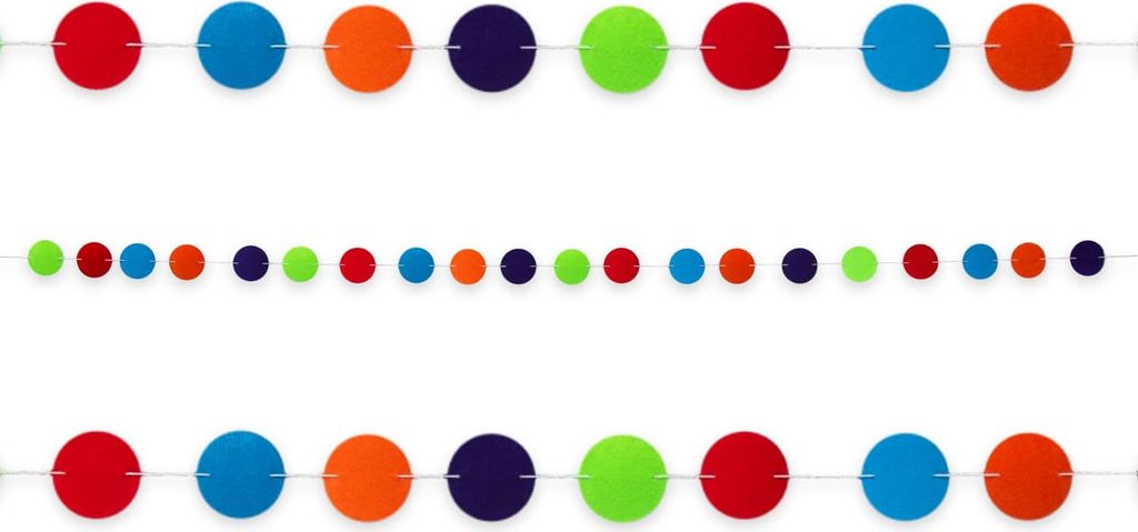 Oblique Unique Kreis Girlande Banner Filz Deko für Geburtstag Hochzeit Party - bunt