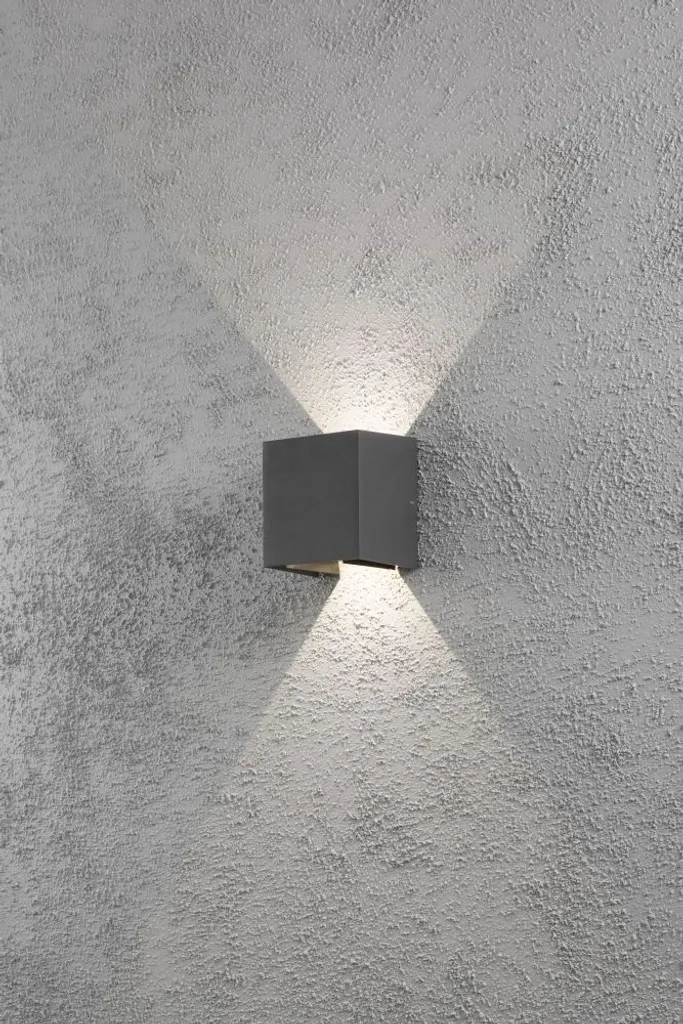 Applique murale LED extérieur aluminium anthracite Konstsmide Cremona