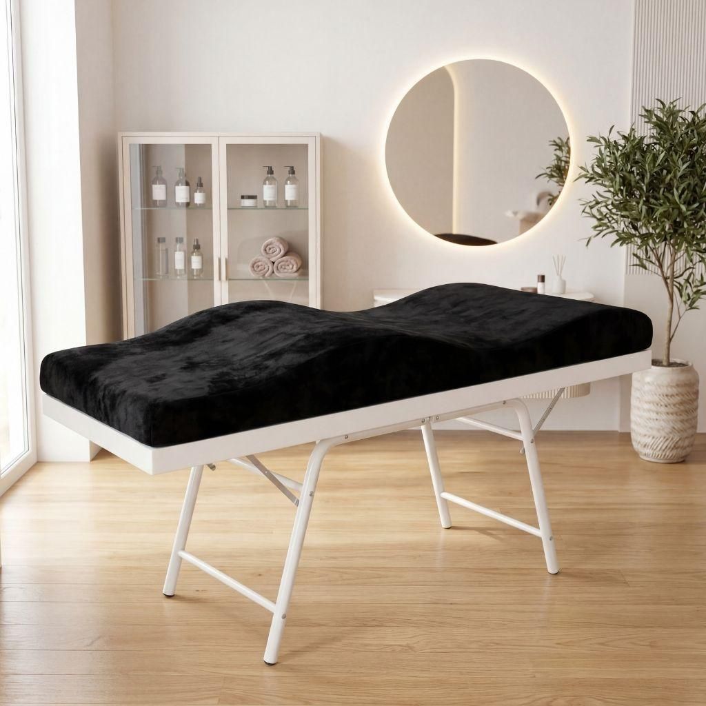 Wellenmatratze 190x70 cm mit Memory-Schaum & Veloursbezug – Produktbild 