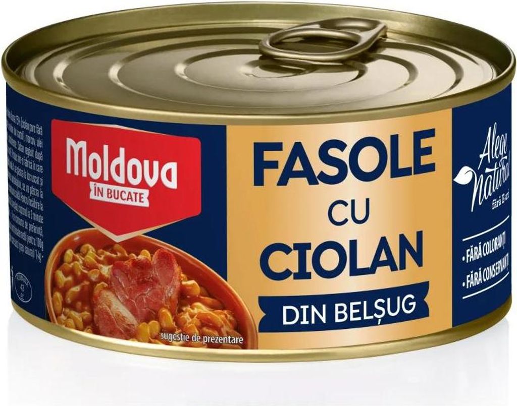 Moldova "Ciolan de porc cu fasole" Geräucherte Schweinehaxe mit Bohnen 300g