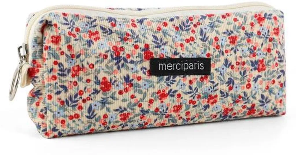 Trousse en velours côtelé rétro - Vanity maquillage léger à suspendre