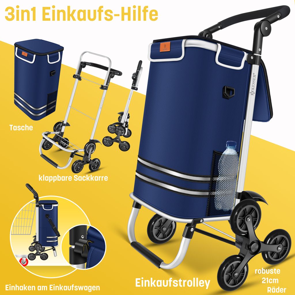KESSER® Einkaufstrolley mit Kühlfach ideal für Stufen 56L Produktbild 10