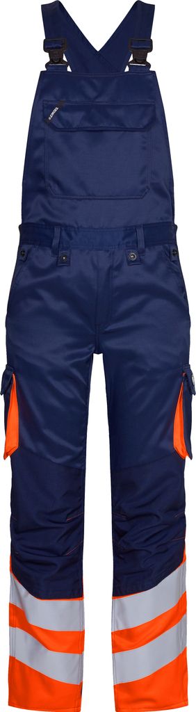 F. Engel Safety Light Latzhose, Blue Ink/Orange, Gr. 28