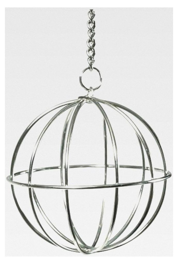 Futterball mit Kette aus Chrom, 8 cm