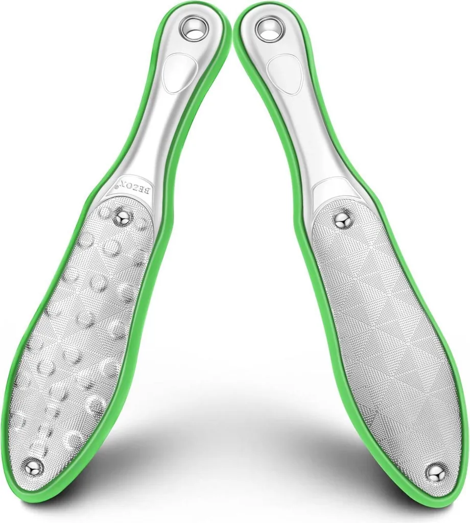 Éliminer la corne des pieds avec la râpe laser BEZOX inox haute qualité