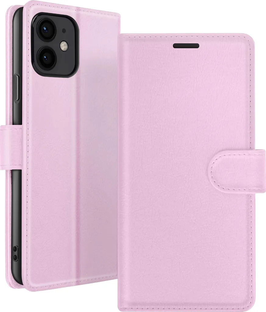 Custodia Portafoglio Zanaé iPhone 12 mini Rosa con Chiusura Magnetica