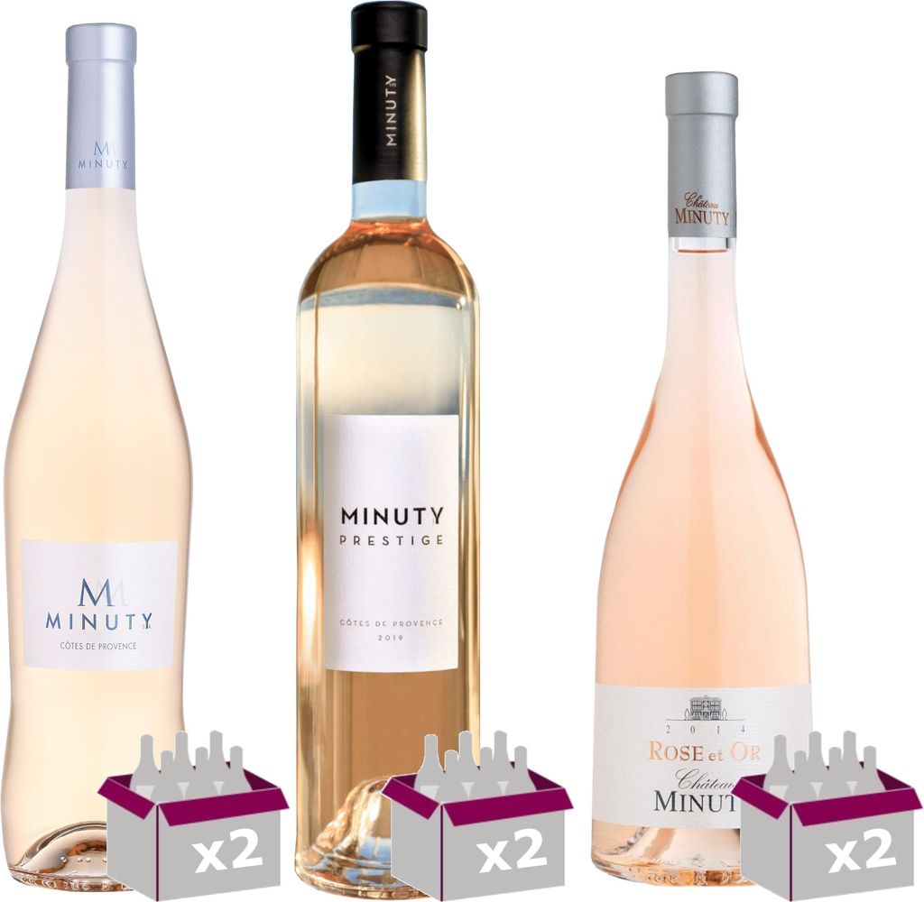 Best Of Provence - Minuty M x2 & Prestige x2 & Rose et Or x2 - Rosé Côtes de Provence 2024 75cl