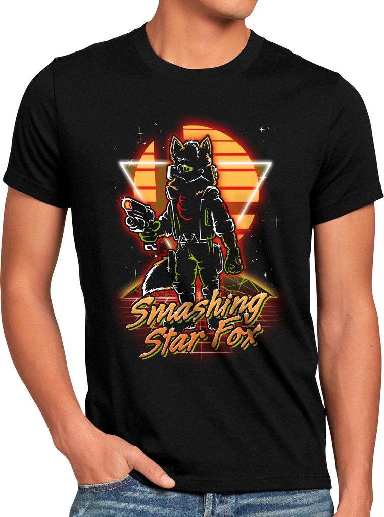 style3 Smash Star Fox Herren T-Shirt gamer smash