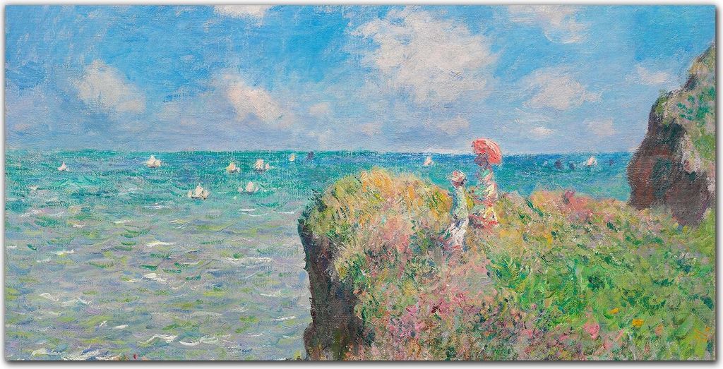 Coloray Küchenrückwand 120x60 Spritzschutz aus Glas - Gehen Sie die Klippe Monet