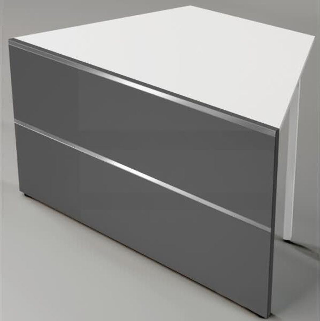 Thekentisch Atlantis Zwischenelement 135/69x82,5x105cm weiß/anthrazit