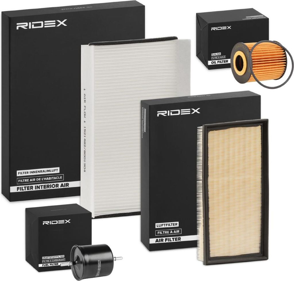 RIDEX Filterset Inspektionspaket Filtersatz für VOLVO V70 II (285) V70 I (875, 876) XC70 Cross Country (295) C70 I Cabrio (873) C70 I Coupe (872)