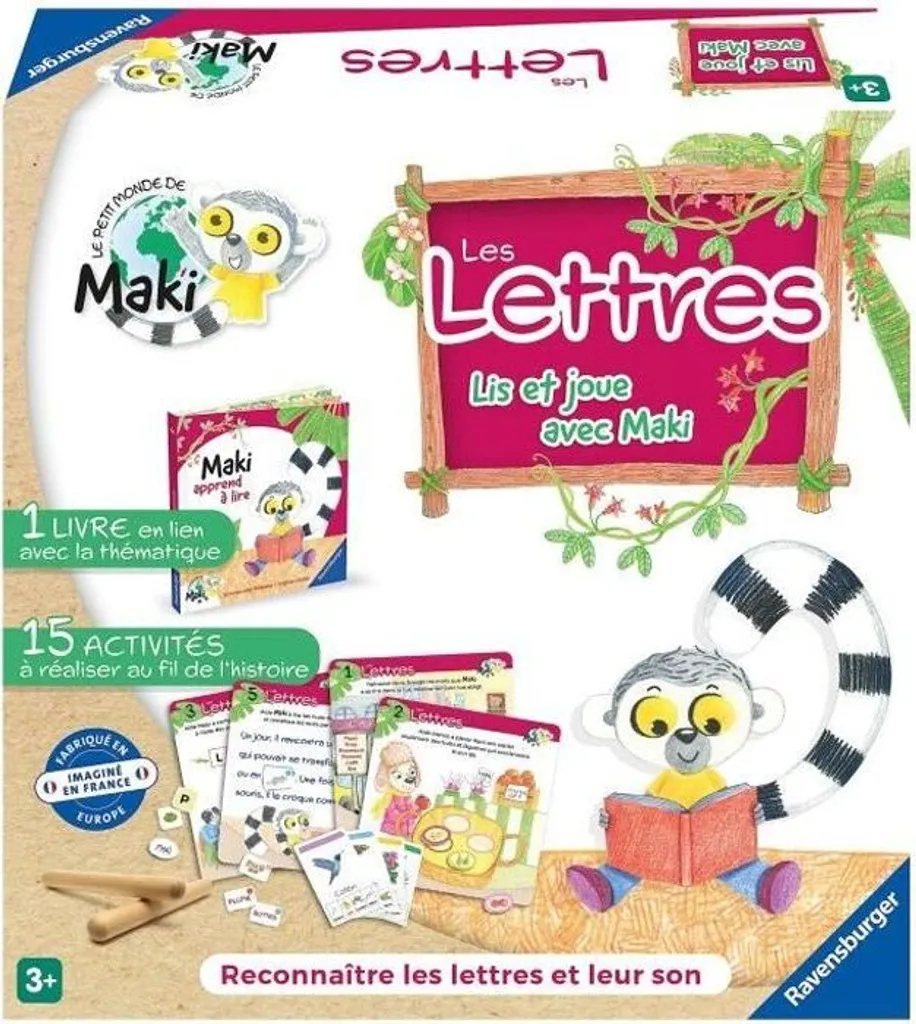 Apprendre à Lire avec Maki - Jeu de Lettres pour Débutant Maternelle
