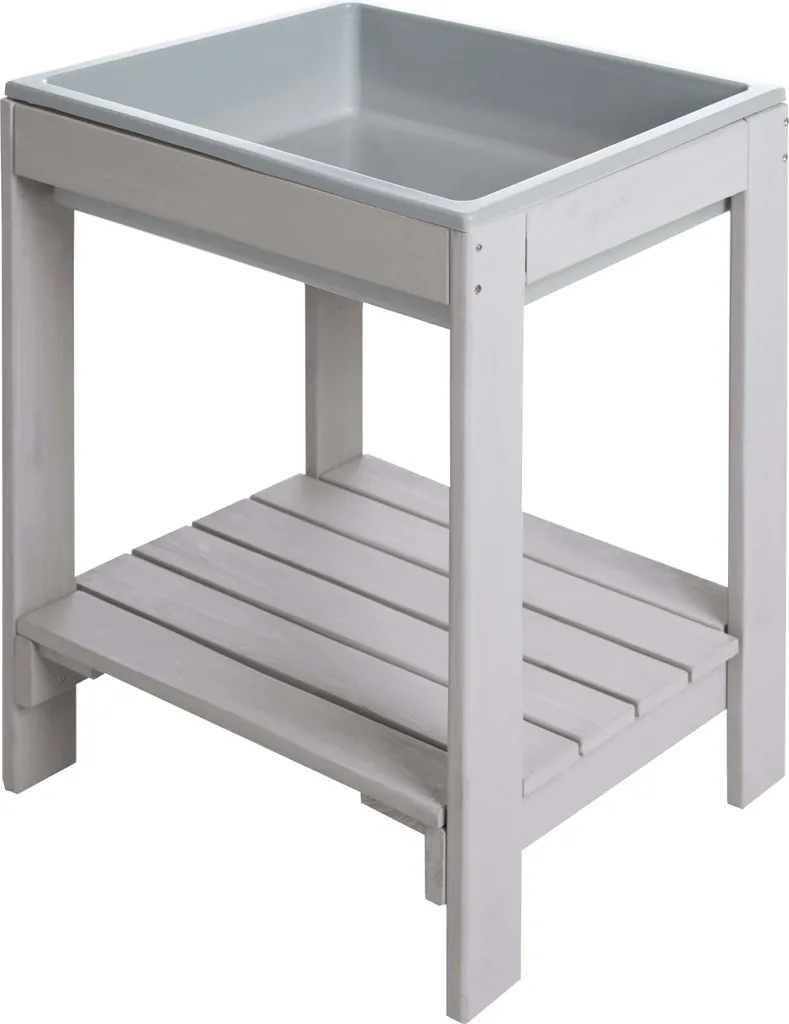 Table de Jeux Extérieure en Bois Gris Anti-Intempéries pour Enfants