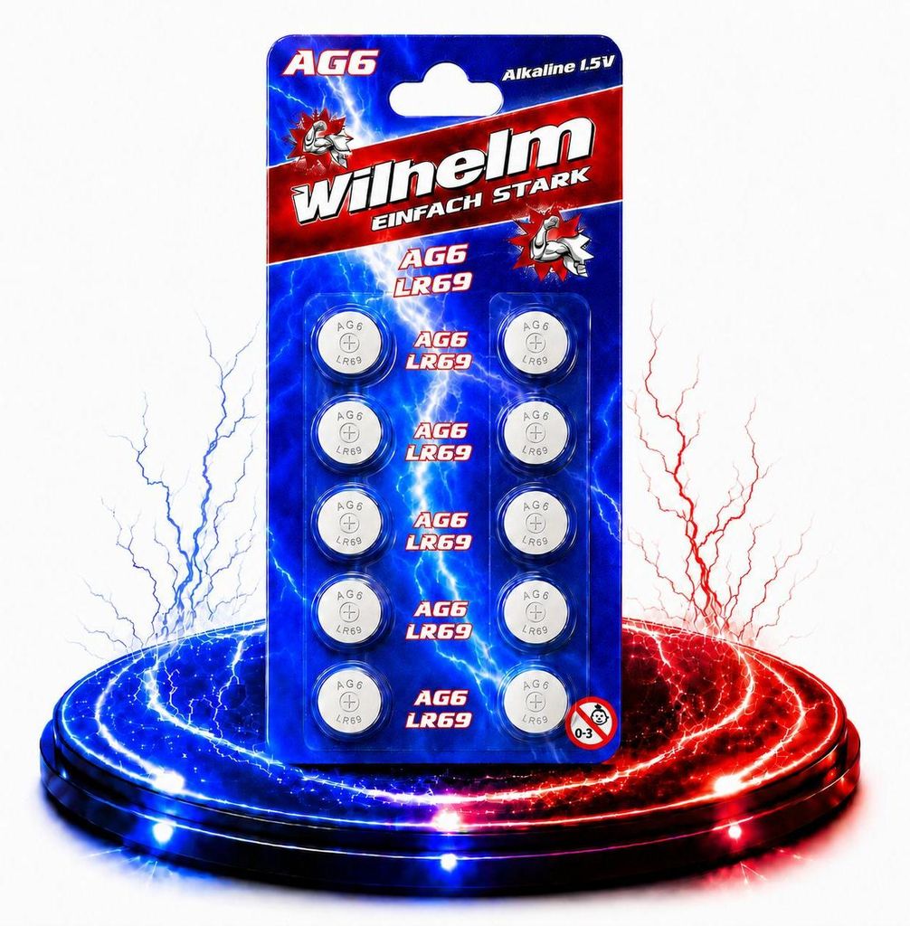 10 x Wilhelm AG6 LR69 - LR921 - 171 - 371 - GP71A Produktbild 