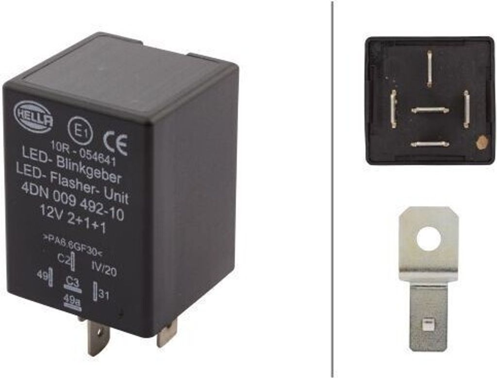 HELLA 4DN 009 492-101 - OE 1217858 2 Blinkgeber für A6 (4A), A6 (4F), A4 (8H), MX-6 (GE), E-Klasse (W210), E-Klasse (S210), R55, Espace II (J)