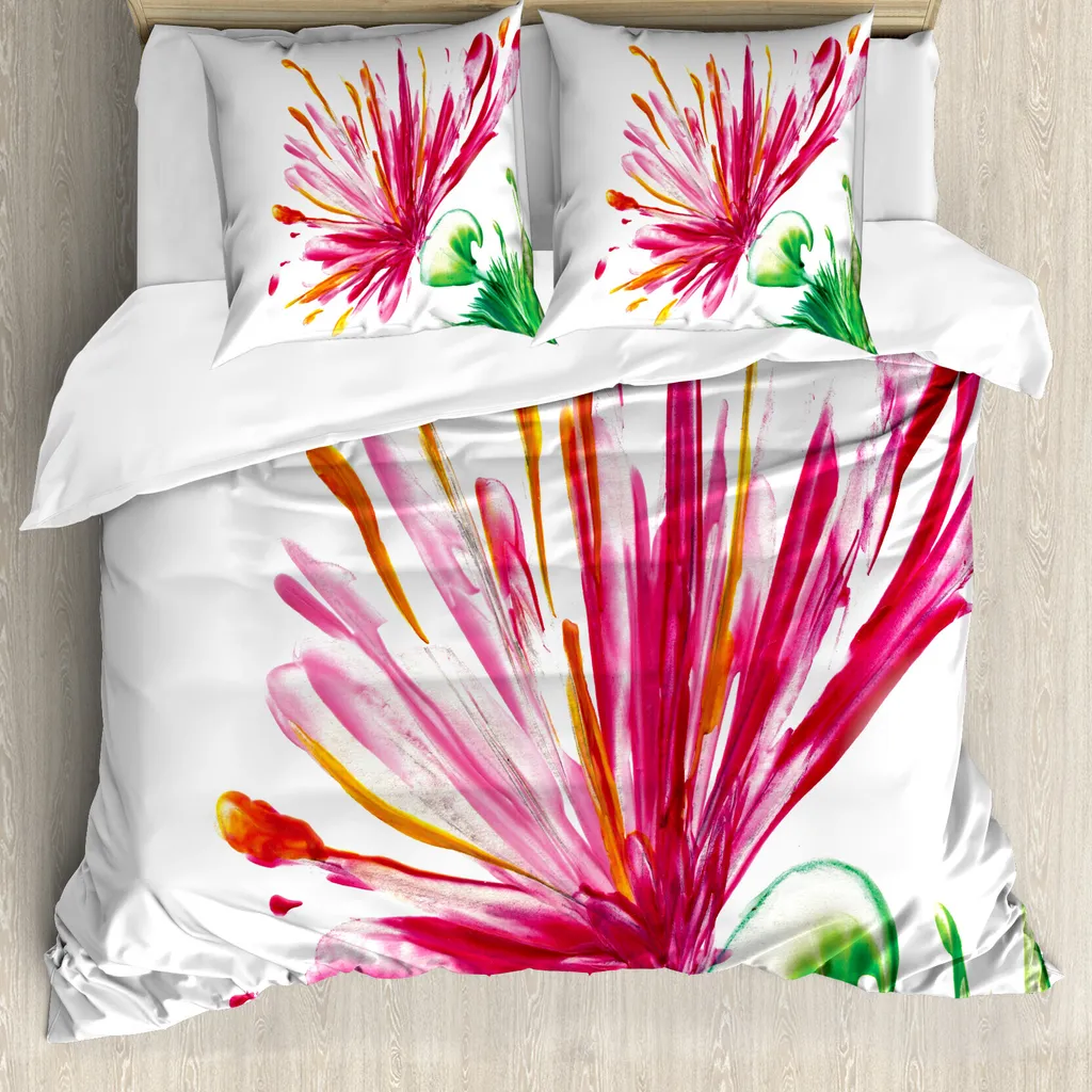 Copripiumino Fucsia ABAKUHAUS Matrimoniale | Petali Flora Design 3D