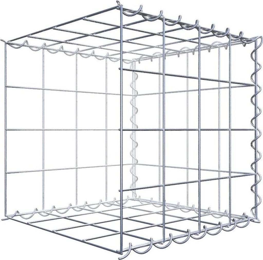 Anbaugabione Typ 2 40 cm x 40 cm x 40 cm (L x H x T), Maschenweite 10 cm x 10 cm, Spirale