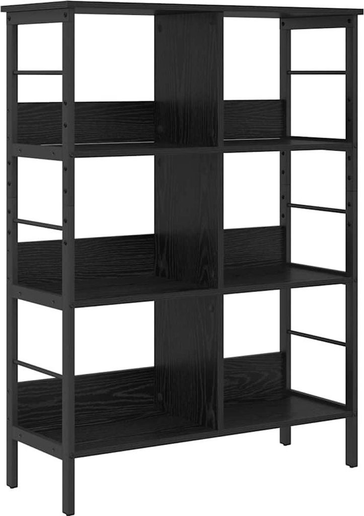 vidaXL Bücherregal Schwarz Eichen-Optik 82 x 32 x 112 cm Holzwerkstoff