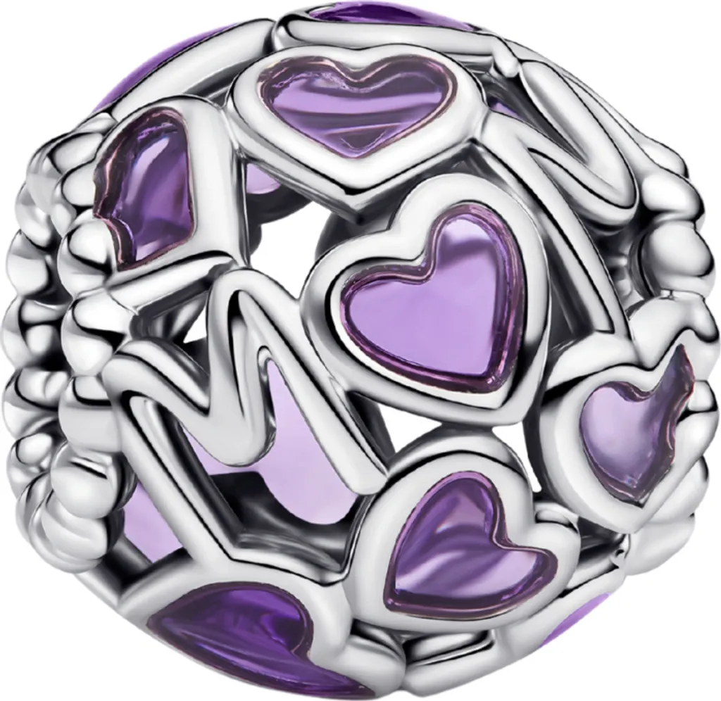 Cadeau Fête des Mères : Charm Pandora Mum Cœurs Argent pour Maman Chérie