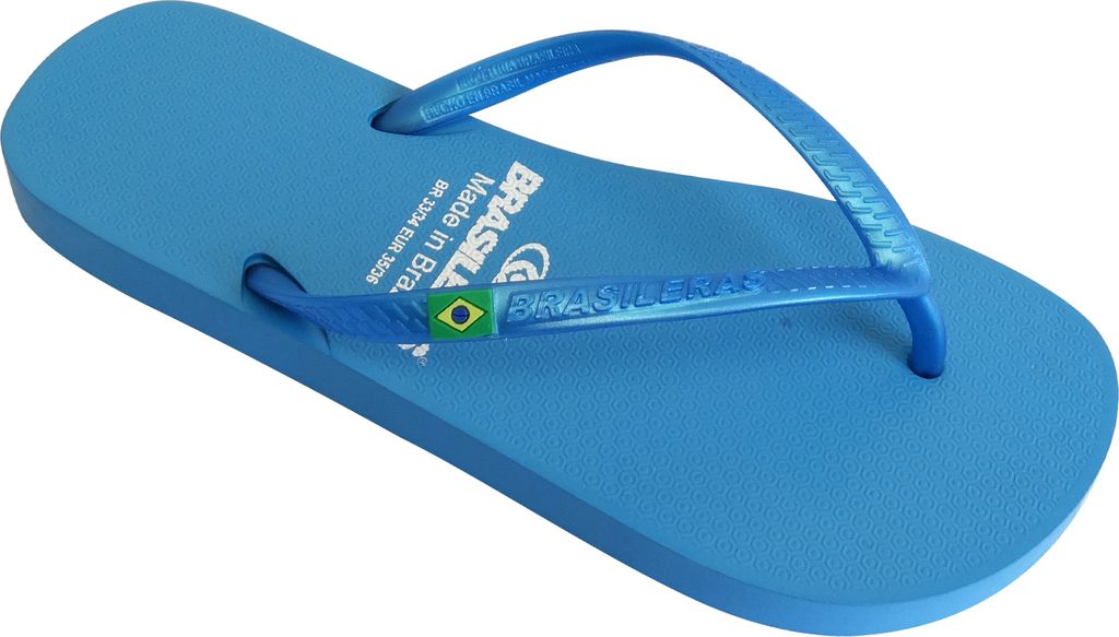 BRASILERAS Damen Zehensandalen mit rutschfester Sohle bequem schuhe strand/schwimmbad/stadt blau 34/35 EU - UBCLAPRLW