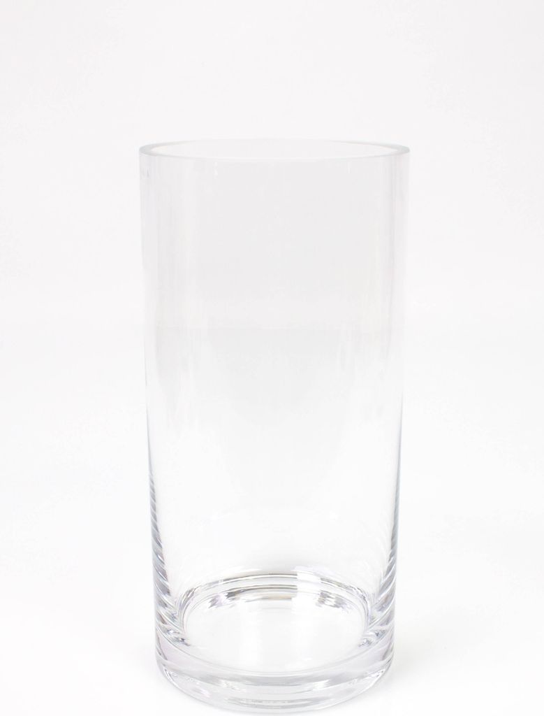 INNA-Glas Zylinder Vase Sansa aus Glas, klar, 25cm, Ø 12cm - Blumenvase - Tischvase