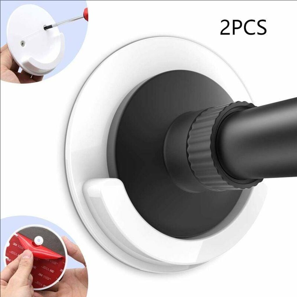 2er-Pack Duschvorhangstangenhalterungen, 8 cm Durchmesser, Produktbild 