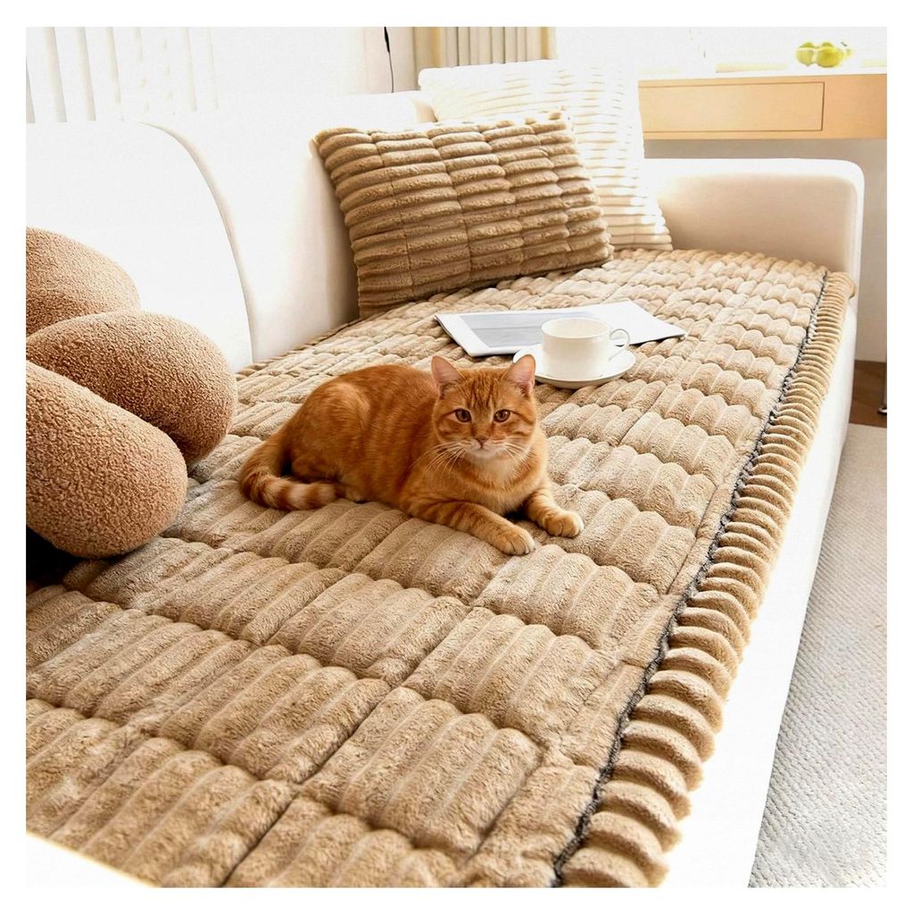 Waschbarer Sofabezug, Sofadecken für Sitzflächen, Sofaschoner für 2, 3 und 4-Sitzer, Anti-Rutsch Sofabezug, Gemütliche ultraweiche Überwurfdec...
