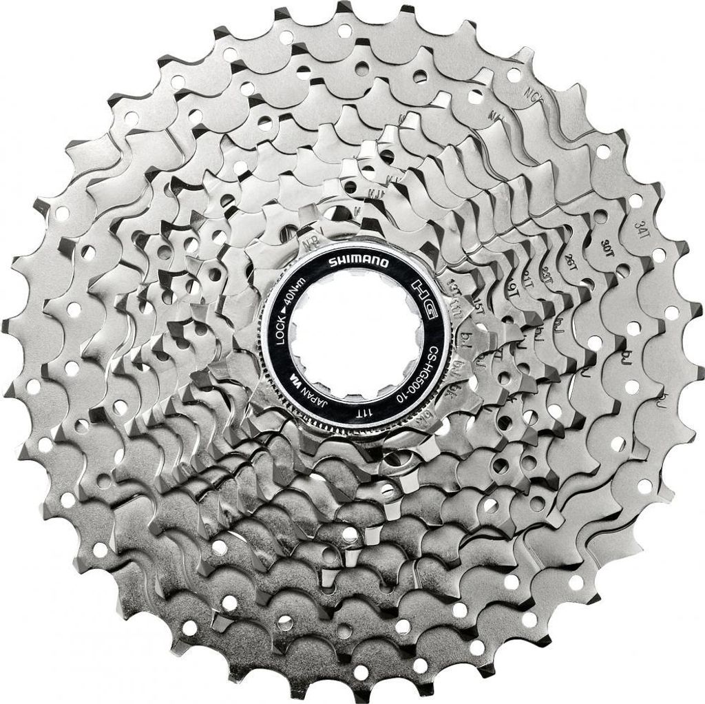 SHIMANO 10 Stück Werkstattpackung Kassette CS-HG500 - 10-fach, 11-34